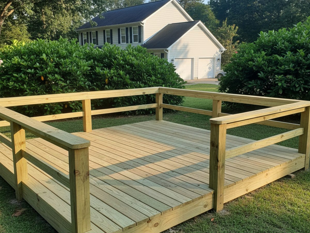 Heritage Deck Solutions crew at work on a home in Olive Branch, MS